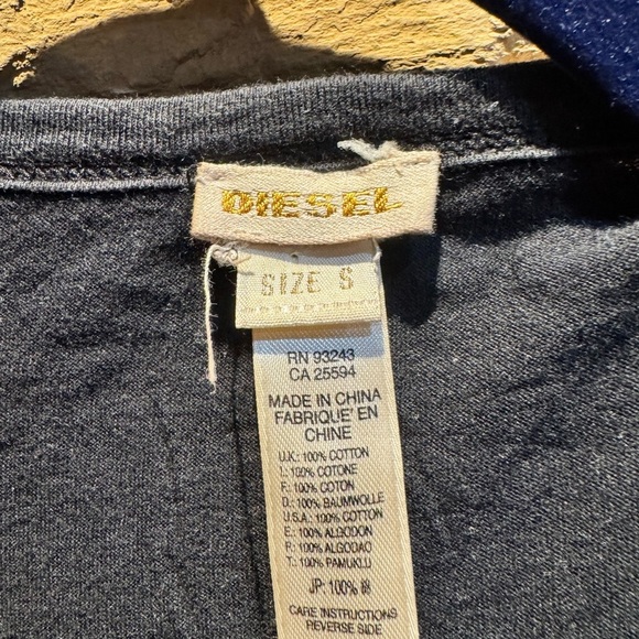 Diesel Men's Black T-Shirt S 100% cotton - Picture 3 of 3